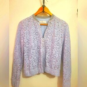 Zara Trafaluc Lace Bomber Jacket - Size S